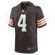 Men's Cleveland Browns Deshaun Watson Nike Brown Game Jersey