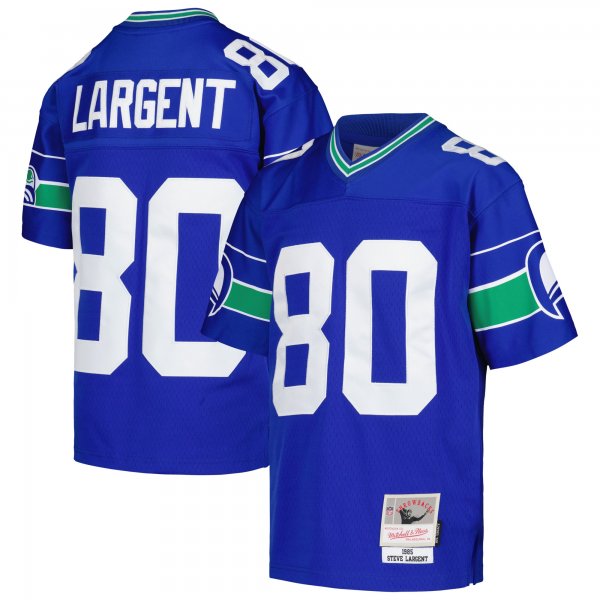 Youth Seattle Seahawks Steve Largent Mitchell & Ness Royal 1985 Retired Player Legacy Jersey