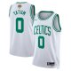 Men's Boston Celtics #0 Jayson Tatum Nike Association Edition NBA Finals Patch 2024 Swingman White Jersey