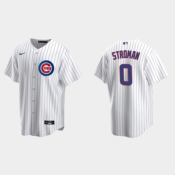 Men's Chicago Cubs #0 Marcus Stroman White Home MLB Jersey