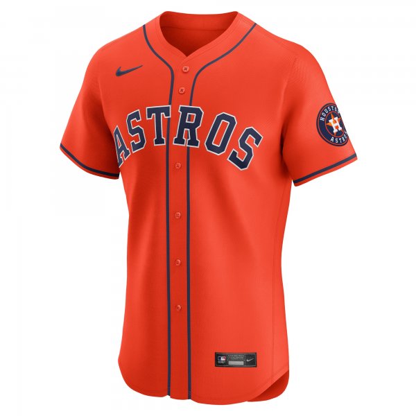 Men's Houston Astros  Nike Orange Alternate Vapor Premier Elite Patch Jersey