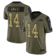 Buffalo Bills Stefon Diggs Olive 2021 Salute To Service Limited Men's NFL Jersey