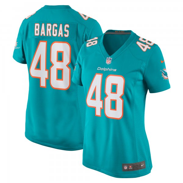 Women's Miami Dolphins Jake Bargas Nike Aqua Home Game Player Jersey