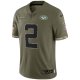 Men's New York Jets Nike Olive 2022 Salute To Service Limited Jersey