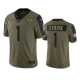 Jacksonville Jaguars Travis Etienne Olive 2021 Salute To Service Men's Limited NFL Jersey