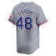 Men's Texas Rangers Jacob deGrom Nike Gray Away Limited Player Jersey