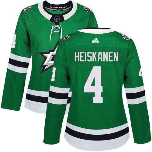 Women's Adidas Dallas Stars #4 Miro Heiskanen Green HomeStitched NHL Jersey