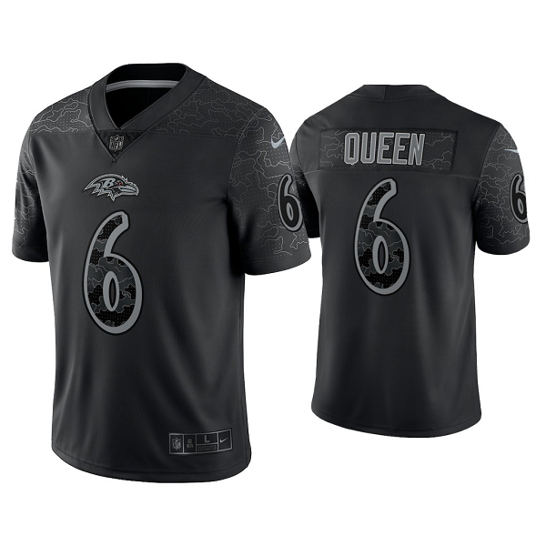 Men's Nike NFL Baltimore Ravens Patrick Queen Reflective Limited Black Jersey