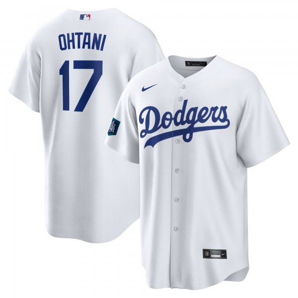 Men's Los Angeles Dodgers #17 Shohei Ohtani Nike White 2024 MLB World Tour Seoul Series Home Player Jersey