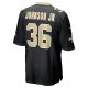 Men's New Orleans Saints Anthony Johnson Nike  Black Team Game Jersey