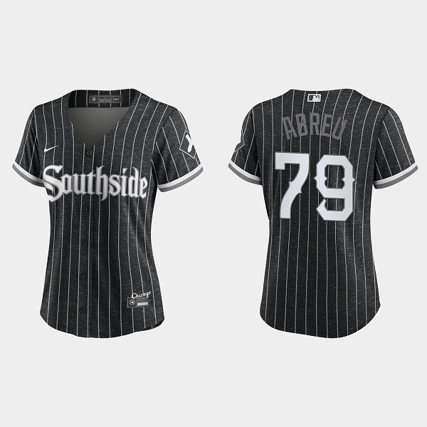 Women's Chicago White Sox #79 Jose Abreu Black 2021 MLB City Connect Replica Jersey