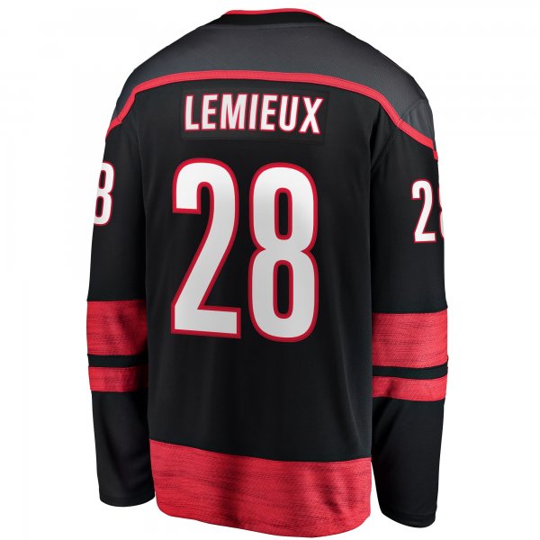 Men's Carolina Hurricanes Brendan Lemieux Fanatics Black Home Premier Breakaway Player Jersey