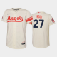 Youth Los Angeles Angels 2022 City Connect Cool Base Mike Trout #27 Mike Trout MLB Jersey - Cream