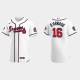 Men's Atlanta Braves #16 Travis d'Arnaud White 2021 MLB All-Star Game Jersey