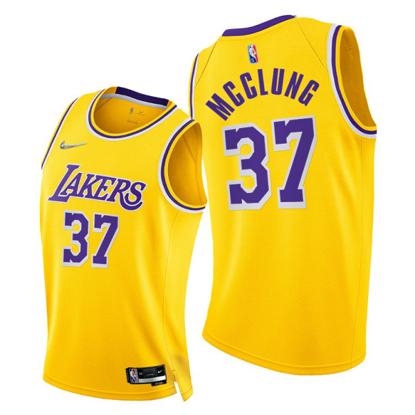 Men's Los Angeles Lakers #37 Mac McClung 2021-22 75th Diamond Anniversary McClung Icon Edition NBA Jersey