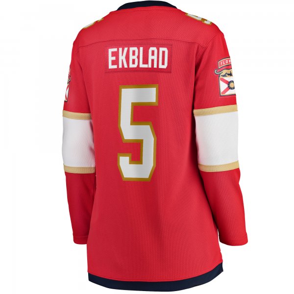 Women's Florida Panthers Aaron Ekblad Fanatics Red Home Team Breakaway Player Jersey