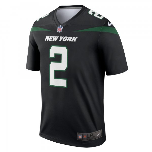 Men's New York Jets Zach Wilson Nike Black Legend Jersey