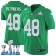 Men's Nike NFL Philadelphia Eagles #48 Wes Hopkins Limited Green Rush Vapor Untouchable Super Bowl LII Jersey