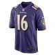 Men's Baltimore Ravens Tylan Wallace Nike Purple Game Jersey