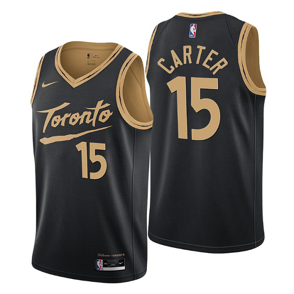 Men's Toronto Raptors #15 Vince Carter Black 2020-21 City Edition NBA Jersey