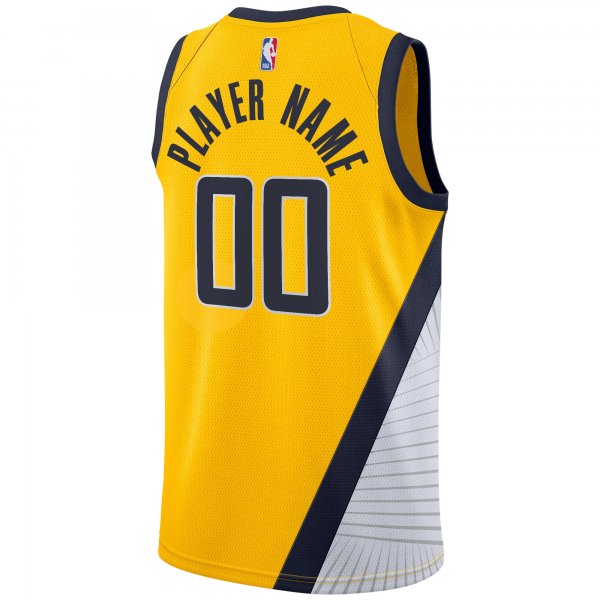 Men's Indiana Pacers Jordan Brand Gold Swingman Custom Jersey - Statement Edition