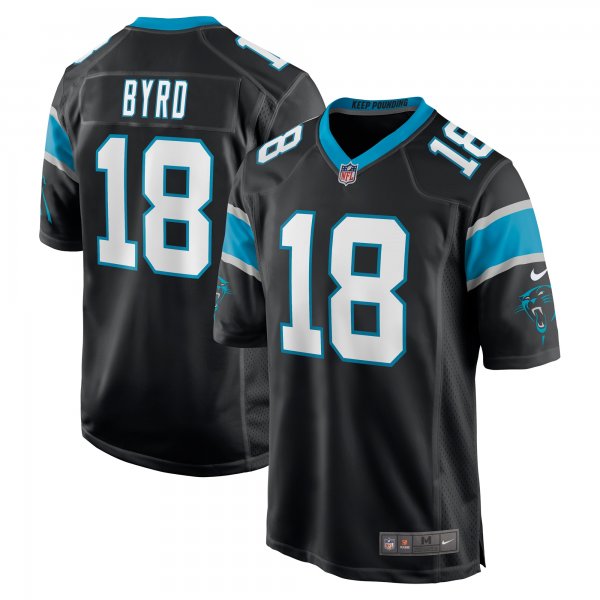 Men's Carolina Panthers Damiere Byrd Nike Black Game Player Jersey