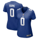 Women's New York Giants #0 Brian Burns Nike Royal Limited Player NFL Jersey