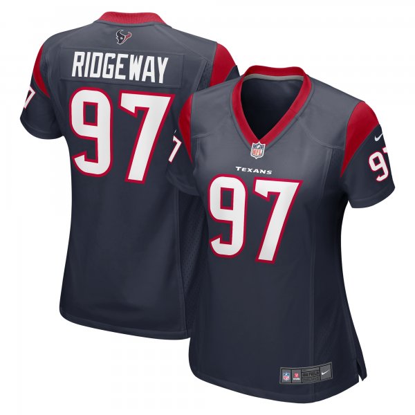 Women's Houston Texans Hassan Ridgeway Nike Navy Game Player Jersey