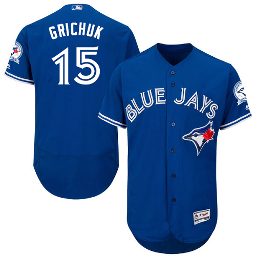 Toronto Blue Jays #15 Randal Grichuk Blue Flexbase Collection Stitched MLB Jersey