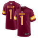 Men's Washington Commanders #1 Jahan Dotson Burgundy Nike 2022 NFL Draft First Round Pick Game Jersey