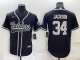 Men's Las Vegas Raiders #34 Bo Jackson Black Stitched Baseball Cool Base Jersey