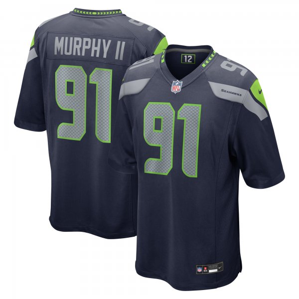 Men's Seattle Seahawks Byron Murphy II Nike College Navy 2024 NFL Draft First Round Pick Player Game Jersey