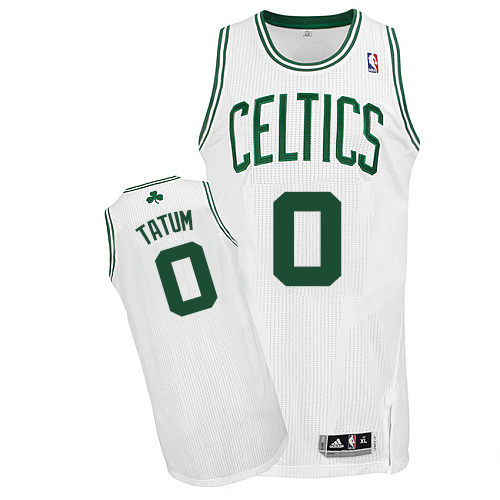 Men's Boston Celtics #0 Jayson Tatum White Stitched NBA Jersey