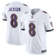 Men's Baltimore Ravens #8 Lamar Jackson Nike White Vapor F.U.S.E. Limited NFL Jersey