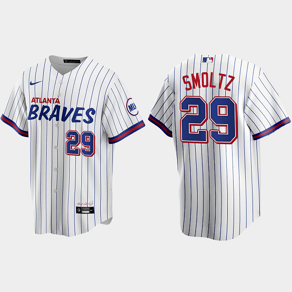 Atlanta Braves John Smoltz 2021 City Connect Replica Men's MLB Jersey - White