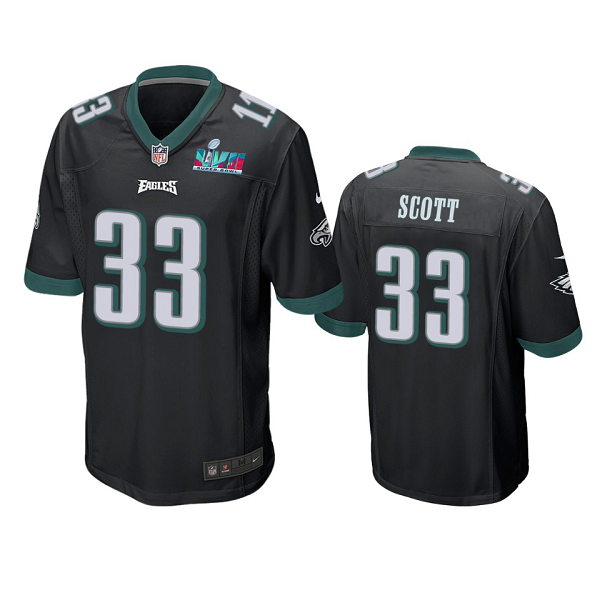 Men's Philadelphia Eagles #33 Josiah Scott Black Super Bowl LVII Limited Jersey