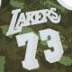 Men's Los Angeles Lakers Dennis Rodman Mitchell & Ness Camo Hardwood Classics 1998/99 Ghost Green Swingman Jersey