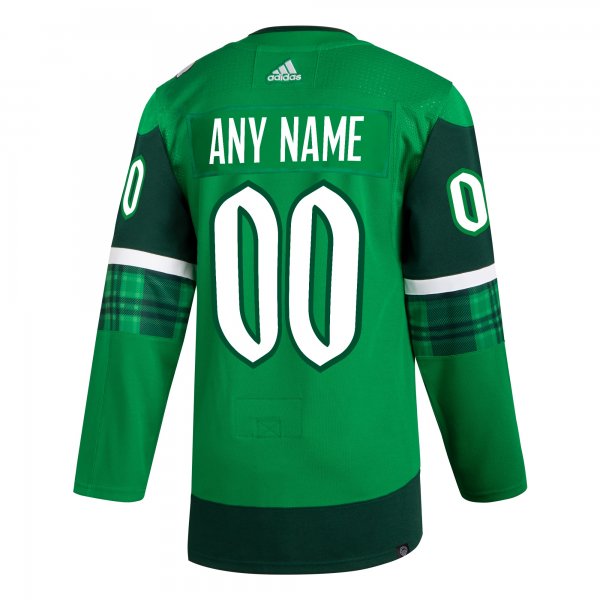 Men's Washington Capitals  adidas Kelly Green St. Patrick's Day Custom Jersey