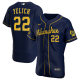 Men's Milwaukee Brewers #22 Christian Yelich Nike Navy Alternate 2020 Player Jersey