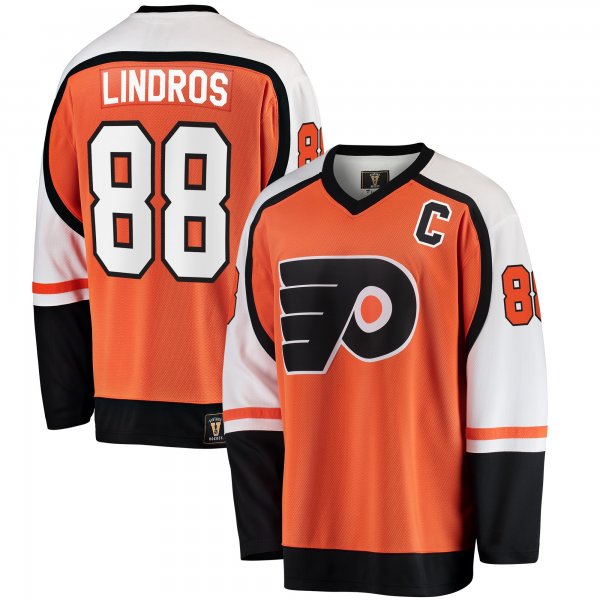 Men's Philadelphia Flyers Eric Lindros Fanatics Orange Premier Breakaway Retired Player Jersey