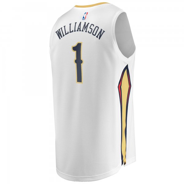 Men's New Orleans Pelicans Zion Williamson Fanatics White Replica Fast Break Jersey - Association Edition