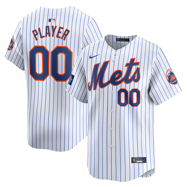 Men's New York Mets Nike White Custom 2024 MLB World Tour London Series Home Pick-A-Player Limited Jersey