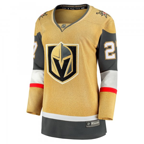 Women's Vegas Golden Knights Shea Theodore Fanatics Gold Home Breakaway Jersey