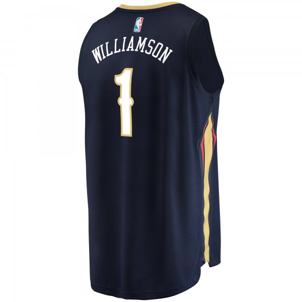 Youth New Orleans Pelicans Zion Williamson Fanatics Navy Replica Fast Break Jersey - Icon Edition