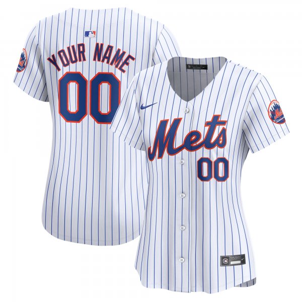 Women's New York Mets Nike White Home Limited Custom Jersey