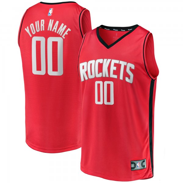 Youth Houston Rockets Fanatics Red Fast Break Custom Replica Jersey - Icon Edition