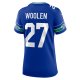 Women's Seattle Seahawks Tariq Woolen Nike Royal Throwback Player Game Jersey