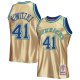 Men's Dallas Mavericks Dirk Nowitzki Gold Mitchell & Ness 75th Anniversary 1998/99 Hardwood Classics Swingman Jersey