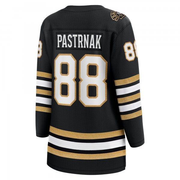 Women's Boston Bruins David Pastrnak Fanatics Black 100th Anniversary Premier Breakaway Player Jersey