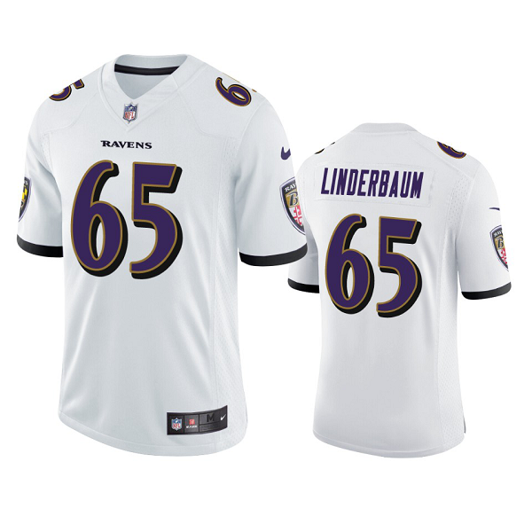 Men's Baltimore Ravens Tyler Linderbaum White 2022 NFL New Draft Vapor Limited Jersey